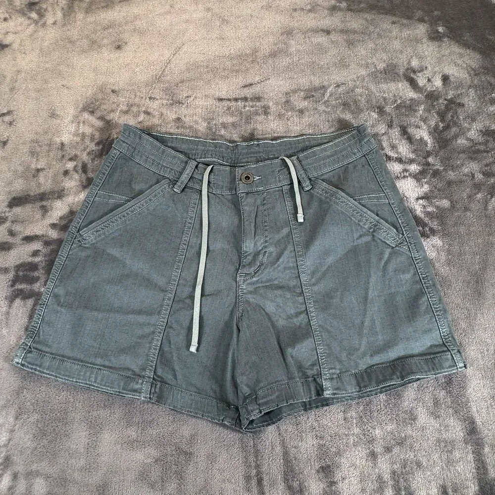 KUHL Sz 8 Kultivatr Shorts Womens Muted Teal Gray 4